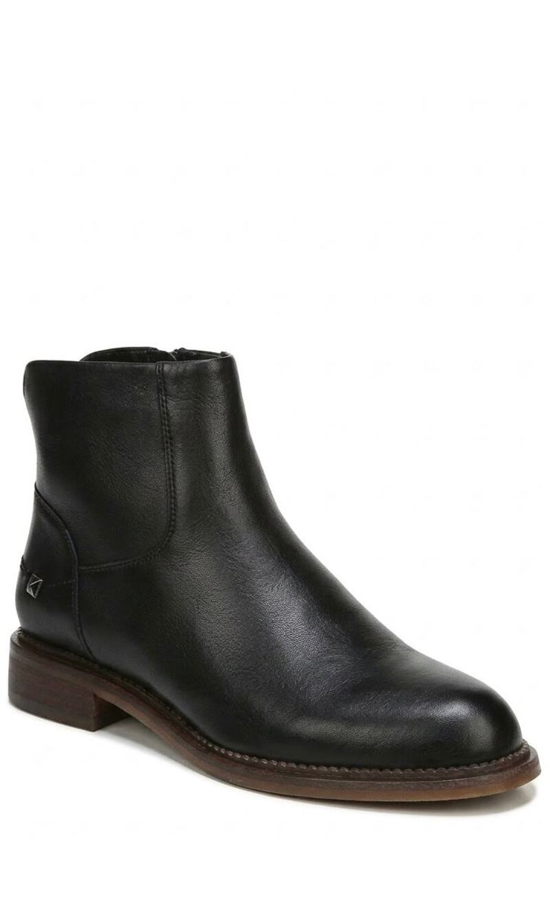 Franco Sarto Women's Hero Black Leather Ankle Studded Bootie 8M NEW WO BOX